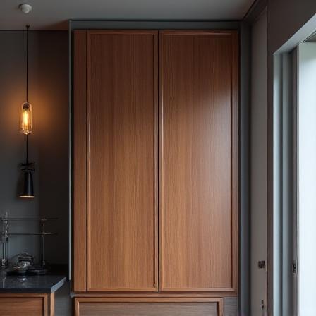 Skreddersydd skap i valnøtt levert til kunde i Oslo